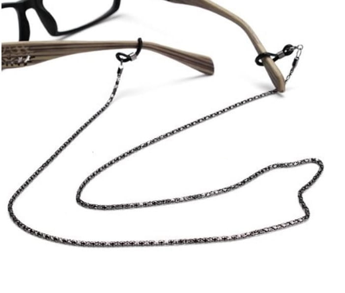 Brilketting gevlochten staal zwart 2 1041-Brilketting-Gevlochten-Schakel-Zwart-2