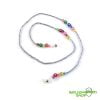 Brillenkoord - Zonnebril Koord - Zonnebril Touwtjes - Bohemian - Gekleurde Kralen Glas - Grijs 3 1105 zonnebril koord - zonnebri touwtjes - ibiza - bohemian - glaskralen - grijs zilver 2