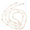 Brilketting - brillenketting - ketting voor bril - goud met bolletjes 4 1037-brillenketting goud - bolletjes - V2