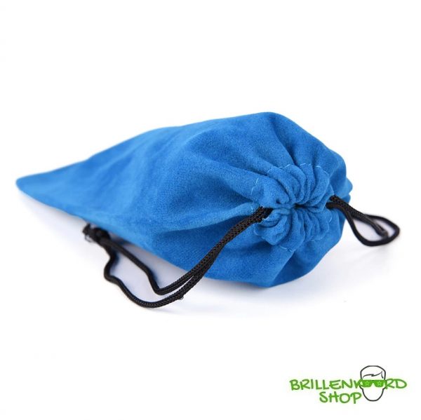 5001 brillenzak - brilzak - brilkoker - bril opbergen - blauw - met trekkoord