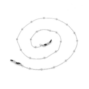 1036-Brillenketting-Zilveren-Bolletjes 1