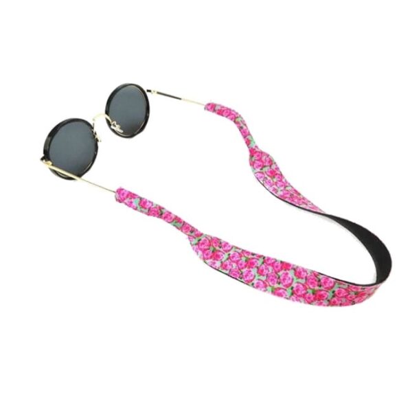 1152-Brillenkoord-Neopreen-Retro-Flower-Print 1