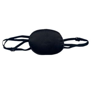 1205 ooglapje zijde - eyepatch - luxe - zwart - V2