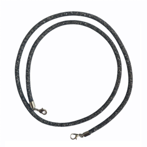 1258 mondkap koord strass zwart