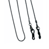 1263 brillenketting mini bolletjes zwart all black
