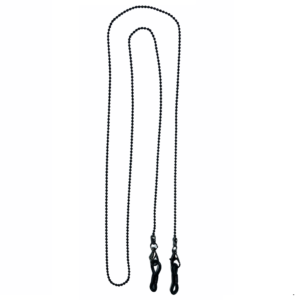 1263 brillenketting mini bolletjes zwart - all black 2