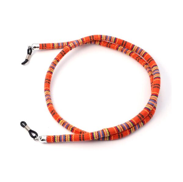 1282 - bohemian brillenkoord - Eyezoo - Softwear - Rond - oranje roest