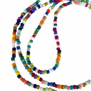 1312 brillenketting gekleurde kraaltjes - Color Splash 2