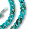 21282 brillenketting grote schakel XL chain turkoois cubaanse schakel 2