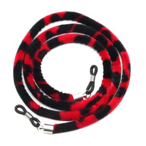 1290 brillenkoord red leopard - softwear badstof
