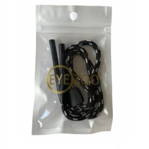 brillenkoord sport - basic - zwart rood verpakt