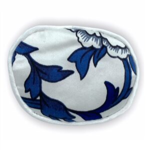 41208 ooglapje medisch - ooglap - eyepatch - artistiek - origineel - blauw en wit bloem