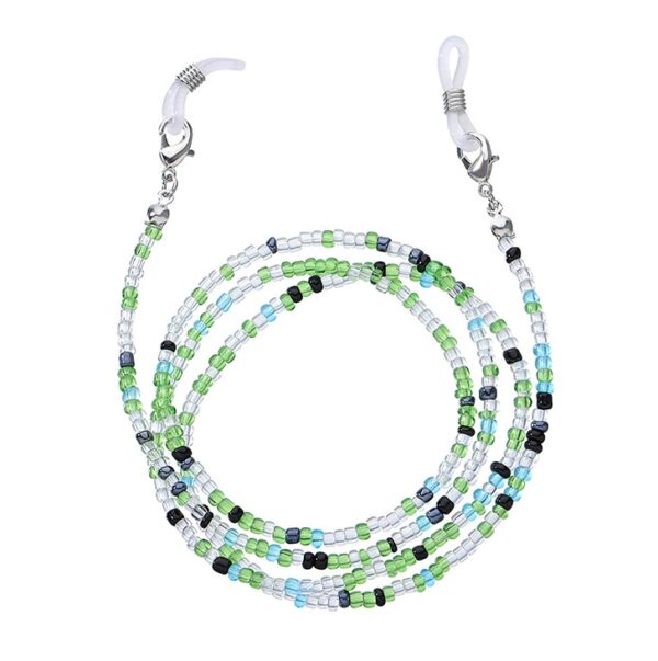 21309 brillenketting kraaltjes - blauw - groen - zwart - wit