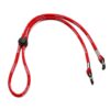 11244 sport brillenkoord verstelbaar rood - zwarte lusjes