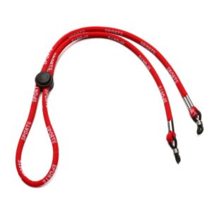 11244 sport brillenkoord verstelbaar rood - zwarte lusjes