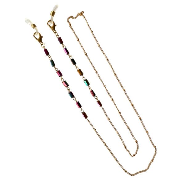 21040 - brillenketting - brilketting - gekleurde stukjes -multicolor v2