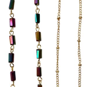 21040 - brillenketting - brilketting - gekleurde stukjes -multicolor v4