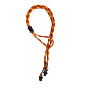 11355 brillenkoord sport - verstelbaar - rood oranje gevlamd - retro