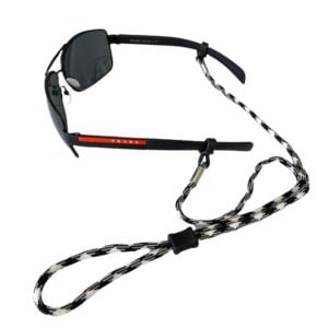 11356 brillenkoord sport - verstelbaar - zwart wit 2