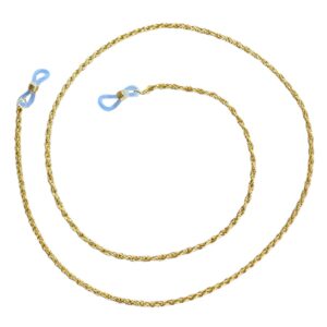 21045 brillenketting - goud vossenstaart schakel - gevlochten schakel