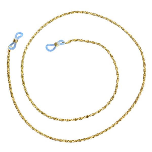 21045 brillenketting - goud vossenstaart schakel - gevlochten schakel