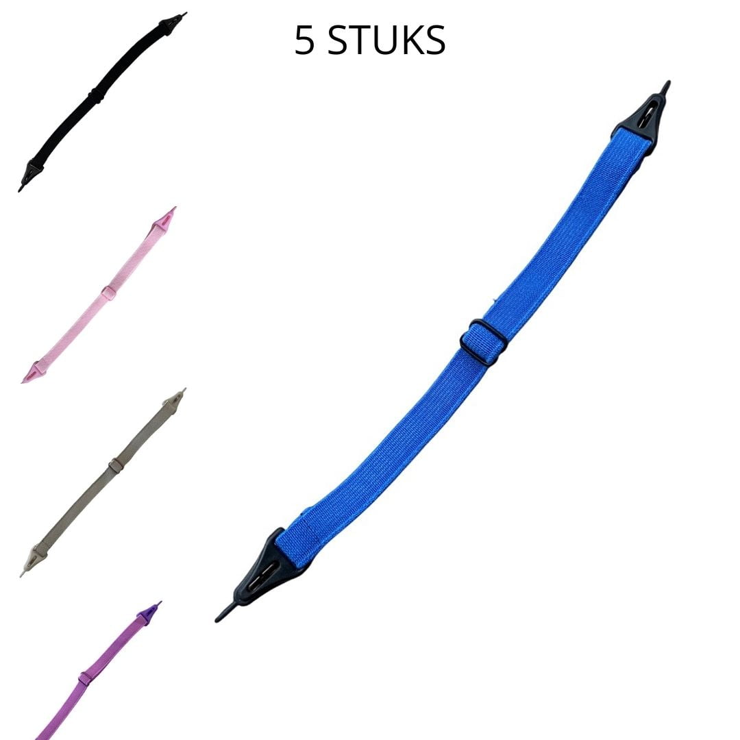 Set van 5 Stuks - Elastisch Brillenkoord - Kinderen - Verstelbaar - Zonnebril Touwtjes - Zonnebril Koord 1 brillenkoord kinderen - set van 5 - verstelbaar en elastisch