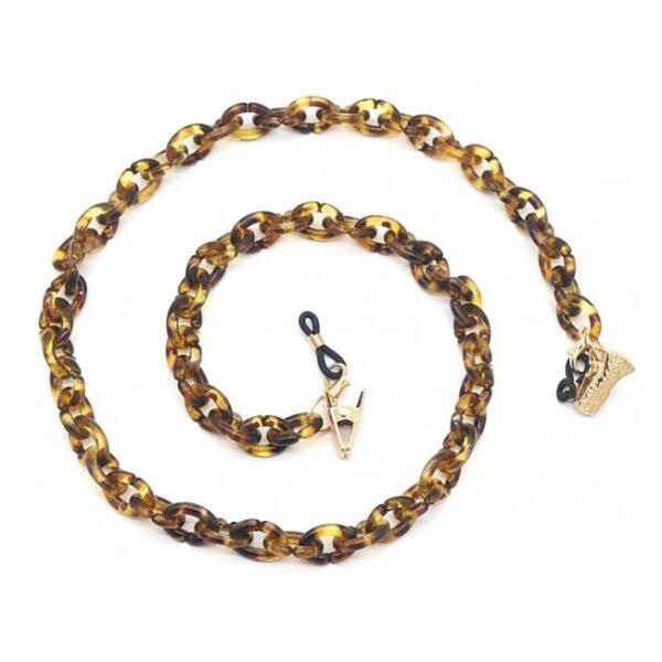 21353 brilketting grote schakel - xl chain - bruin