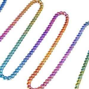 21038 brillenketting regenboog - rainbow - pride closeup