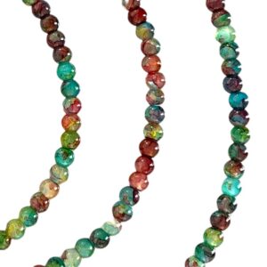 21360 brillenkoord kralen glas - groen - divers - closeup