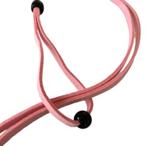 11021 brillenkoord suede roze - faux - detail