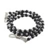 11365 brillenkoord - silver tribal - zwart - zilver