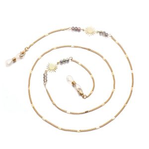 21363 brillenketting kristal met zonnetje