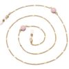 21369 brillenketting swarovski look roze - brilketting