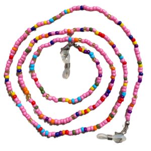 21371 brillenkoord kralen - Roze - Pink Candy