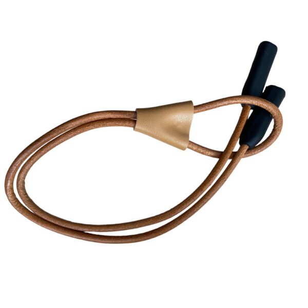 21375 brillenkoord leer - leder - camel kleur - voorkant