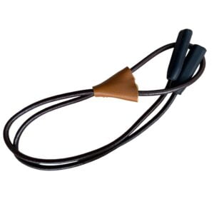 21376 brillenkoord leer - leder - zwart - voorkant