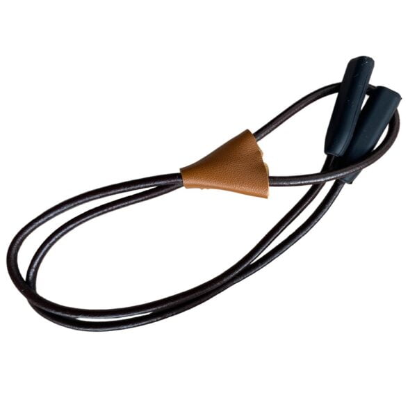 21376 brillenkoord leer - leder - zwart - voorkant