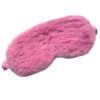 21384 slaapmasker roze pluche zacht - voorkant
